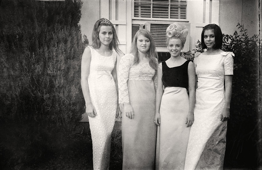 ...Or possibly the Homecoming Court since girl on left has a tiara? / Kodak Verichrome Pan Film.