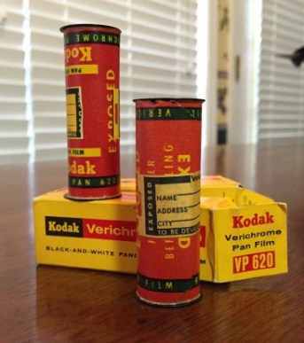 Two rolls of apparently exposed black & white film.