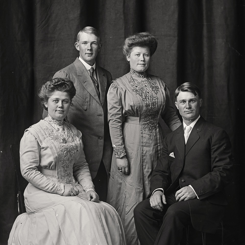Family Portrait. 1913. From a glass plate negative
