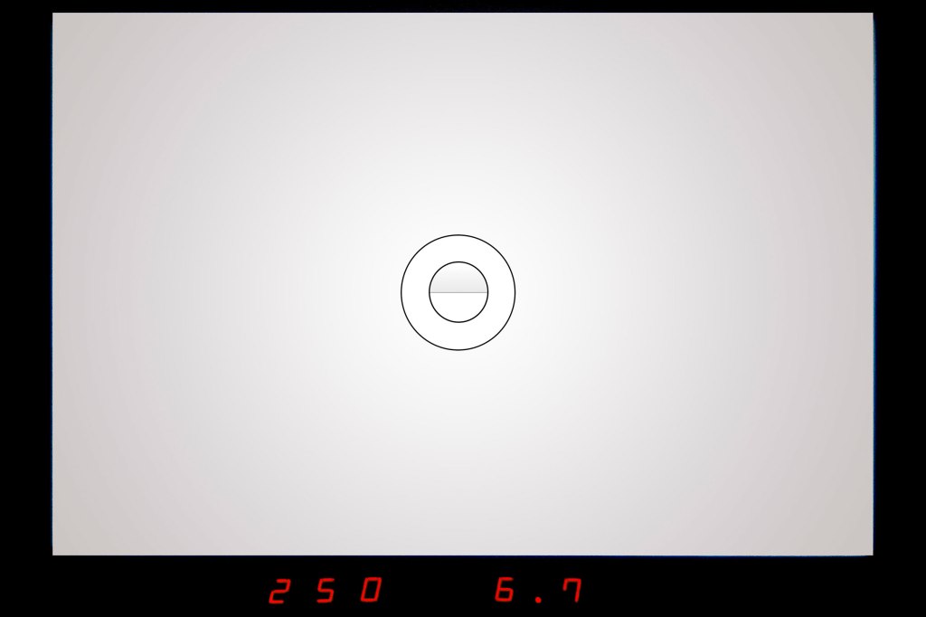 Canon AE-1 camera viewfinder