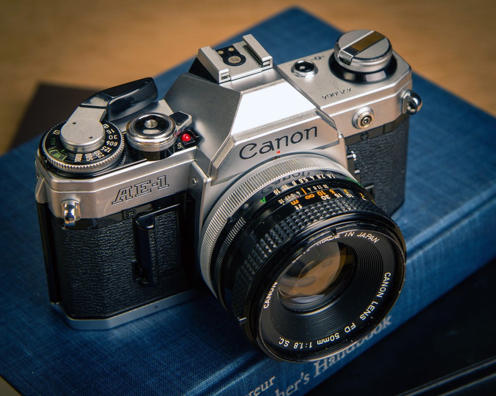Canon AE-1 camera top view