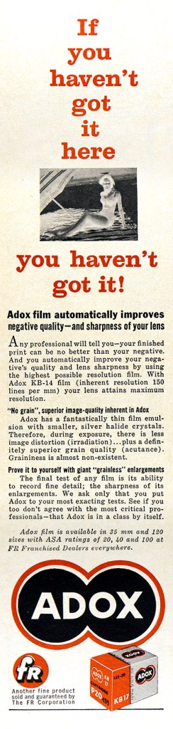1960 Adox Film ad