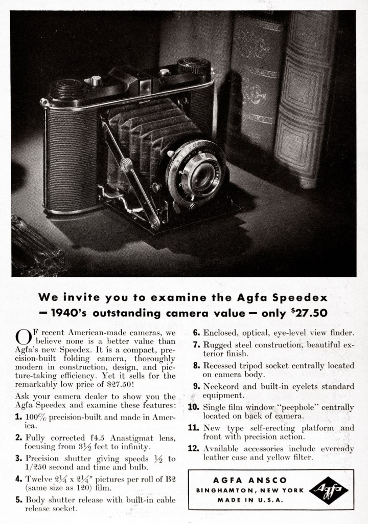 1940 Agfa Speedex camera ad