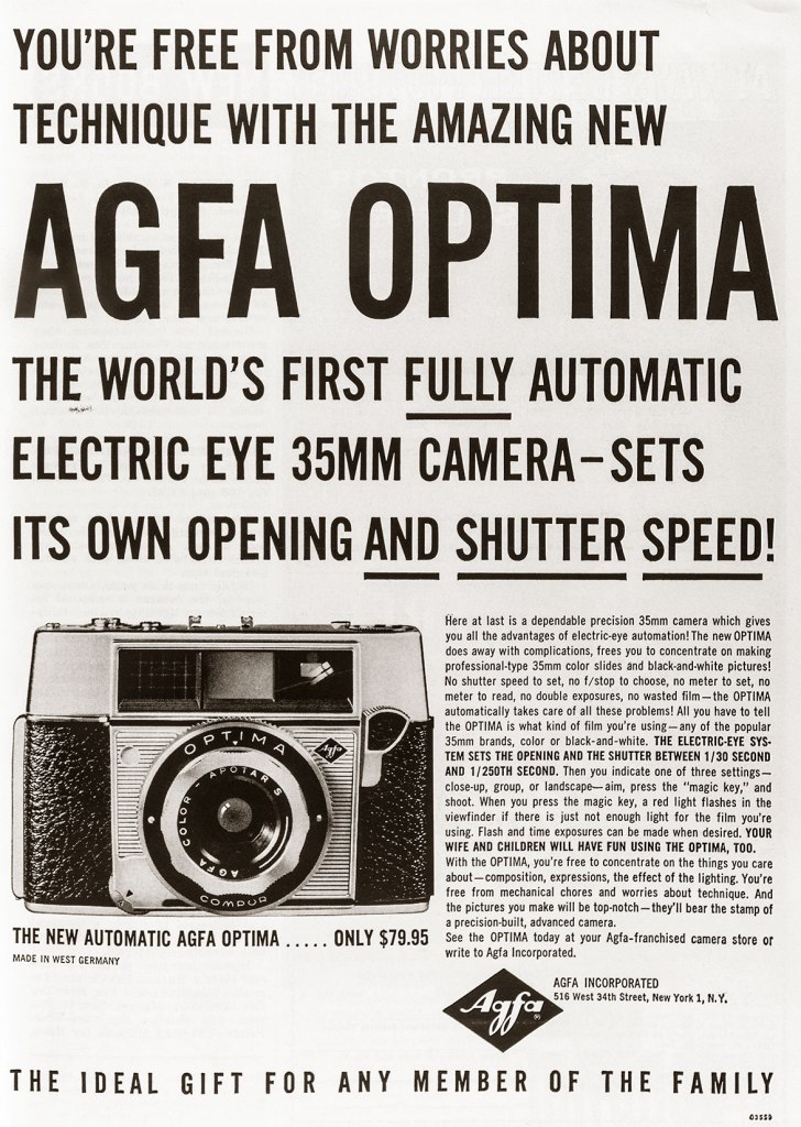 1959 Agfa Optima ad