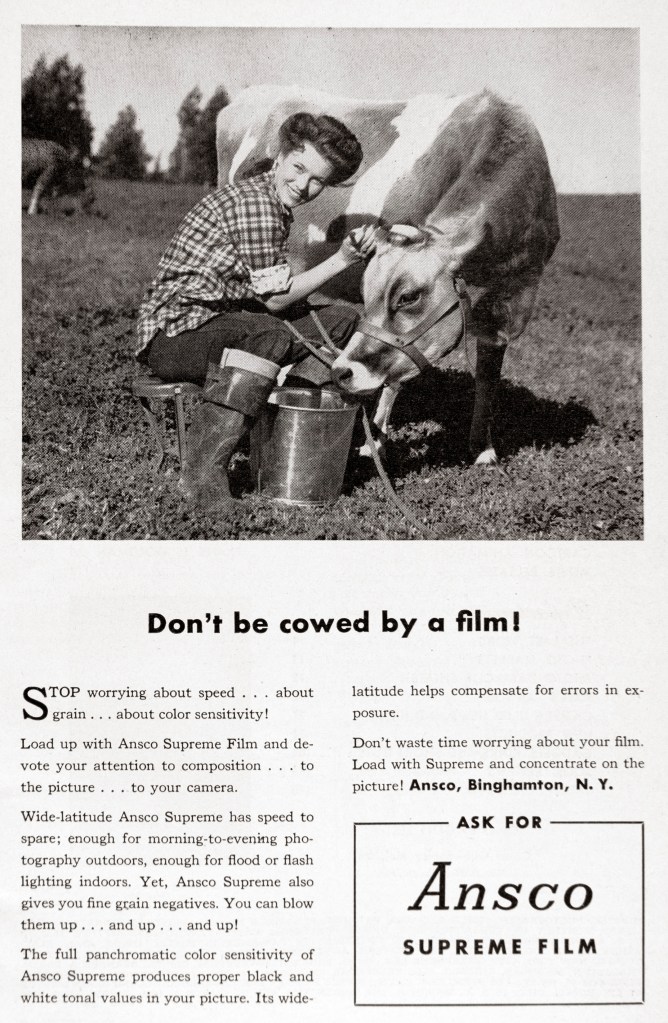 1947 Ansco Supreme film ad