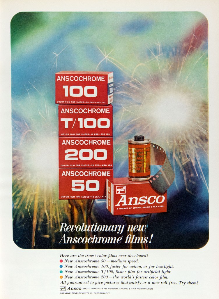 1963 Anscochrome film ad