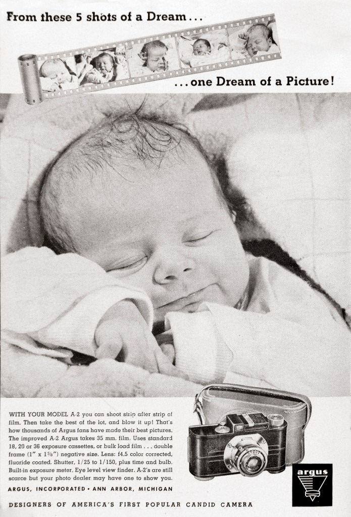 1947 Argus A-2 Camera ad