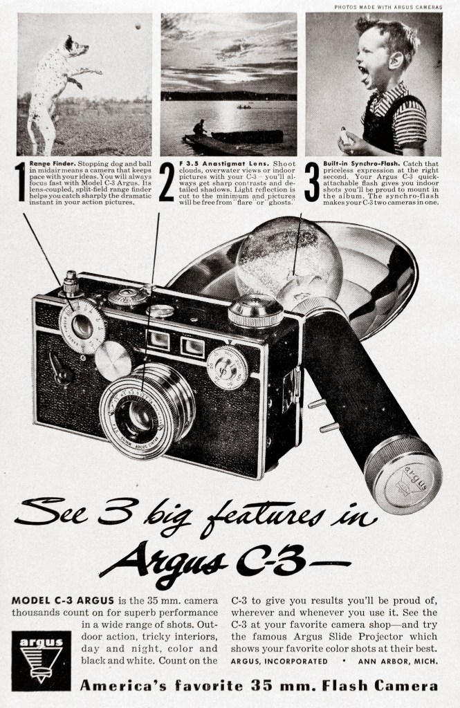 1947 Argus C-3 Camera ad