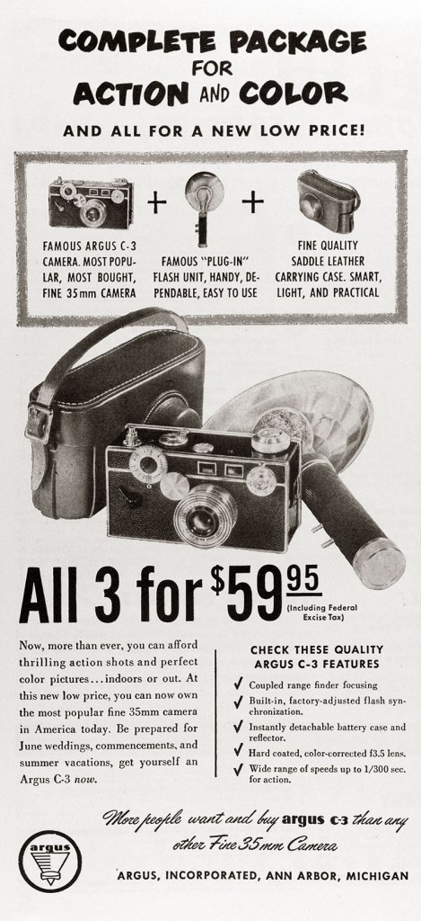 1950 Argus C-3 ad