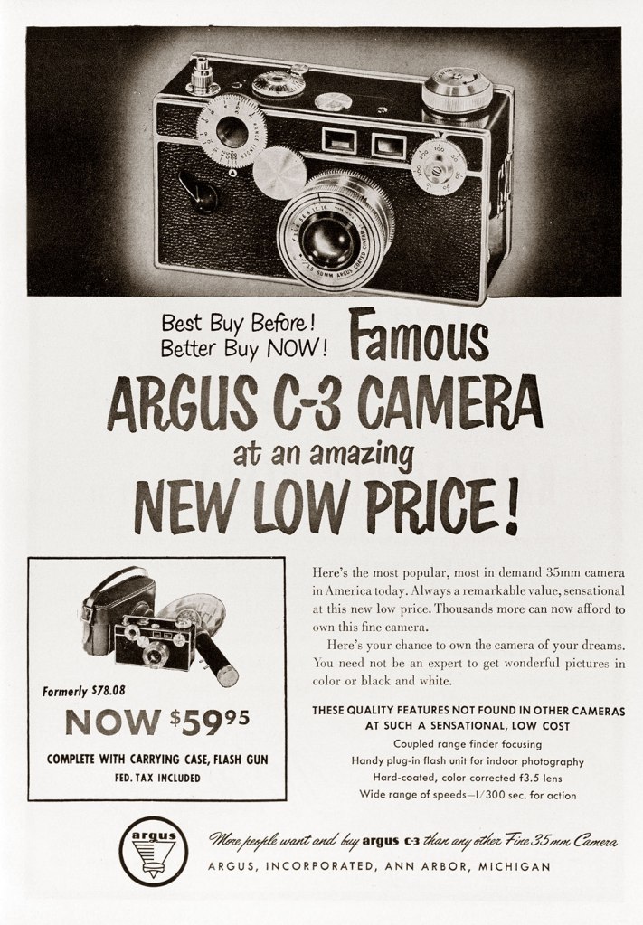 1950 Argus C-3 ad