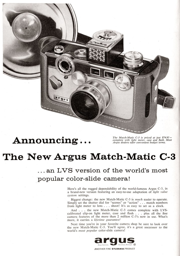 1958 Argus Match-Matic C-3 ad