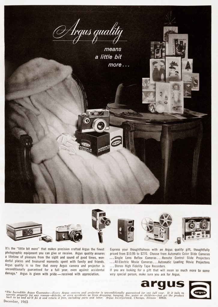 1963 Argus photo equipment ad