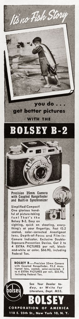 1950 Bolsey B-2 ad