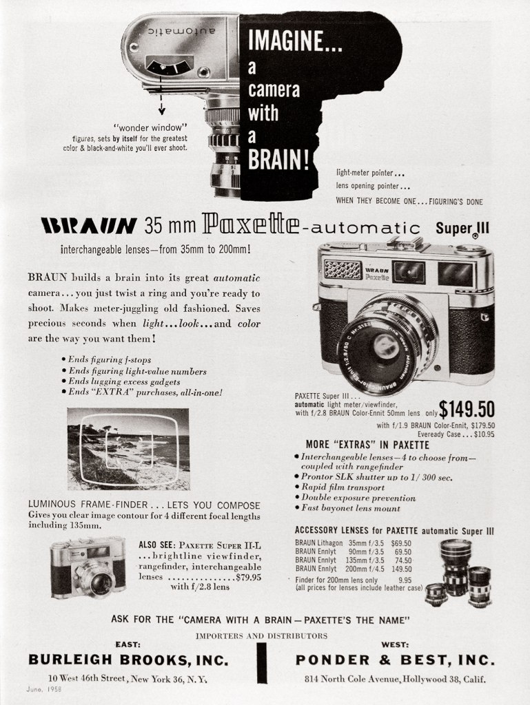 1958 Braun Paxette ad