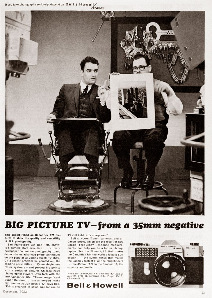 1963 Canon RM camera ad