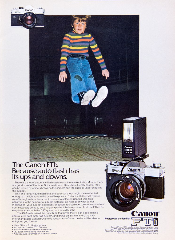 1974 Canon FTb camera ad