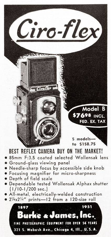 1951 Ciro-flex camera ad