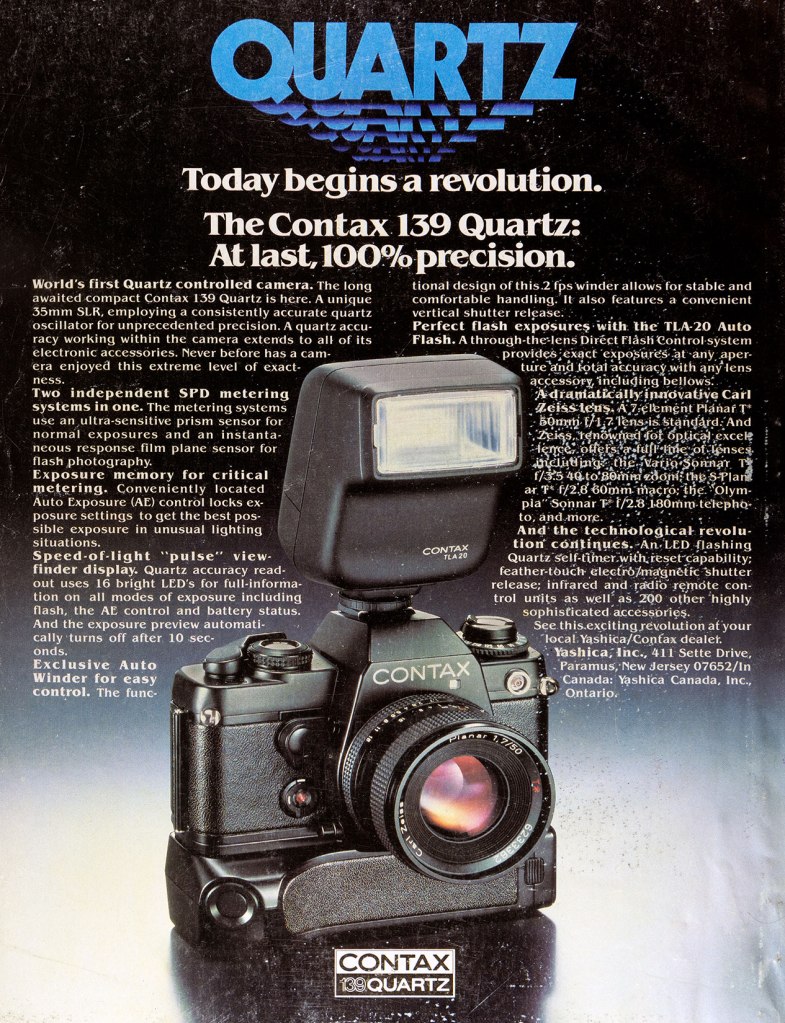 1980 Contax 139 Quartz ad