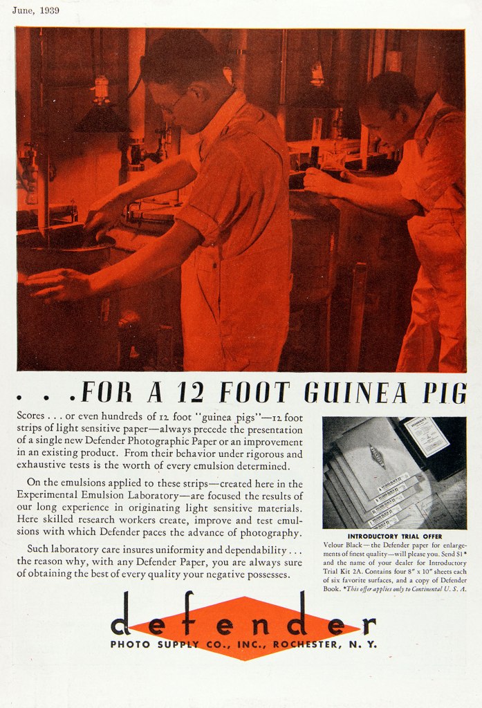 1939 Defender Photo Supply ad