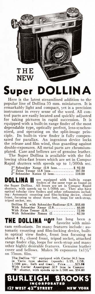 1939 Dollina camera ad