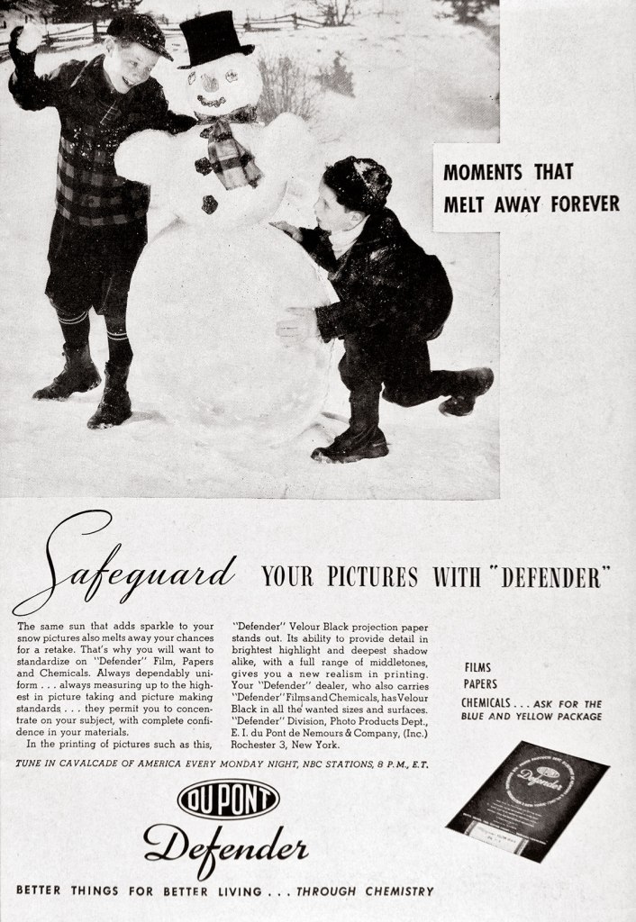 1946 Defender, DuPont photo paper ad