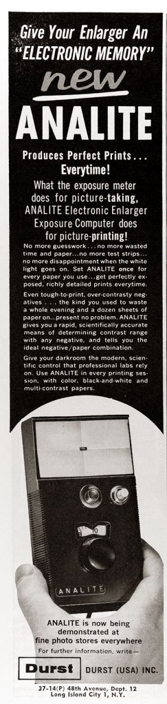 1962 Durst Analite ad