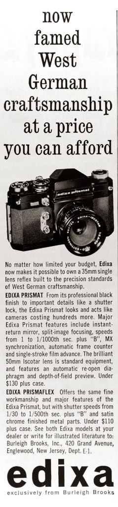 1965 Edixa camera ad