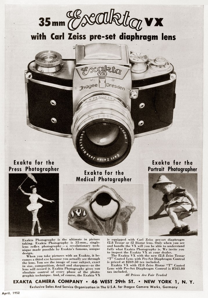 1952 Exakta camera ad