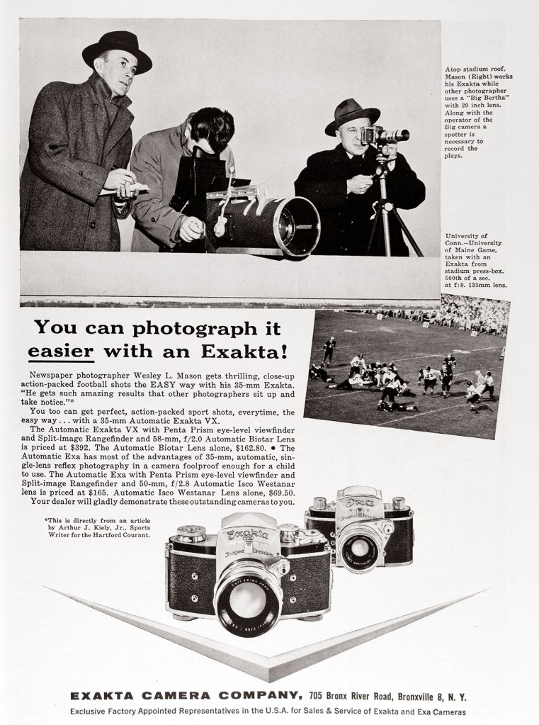 1956 Exakta camera ad