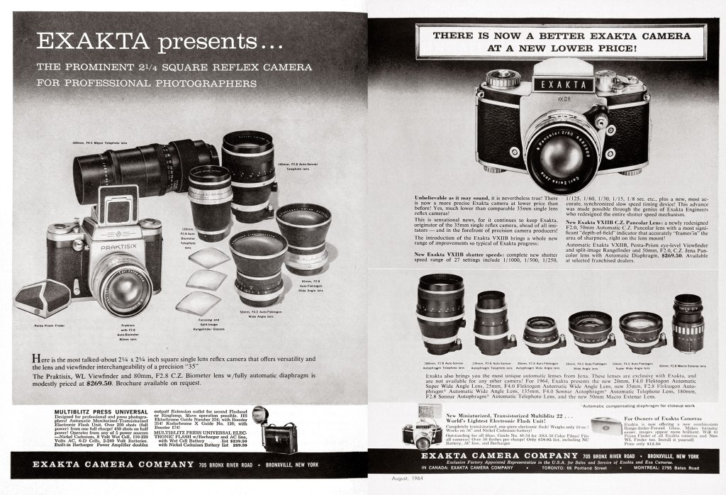 1964 Exakta camera ad