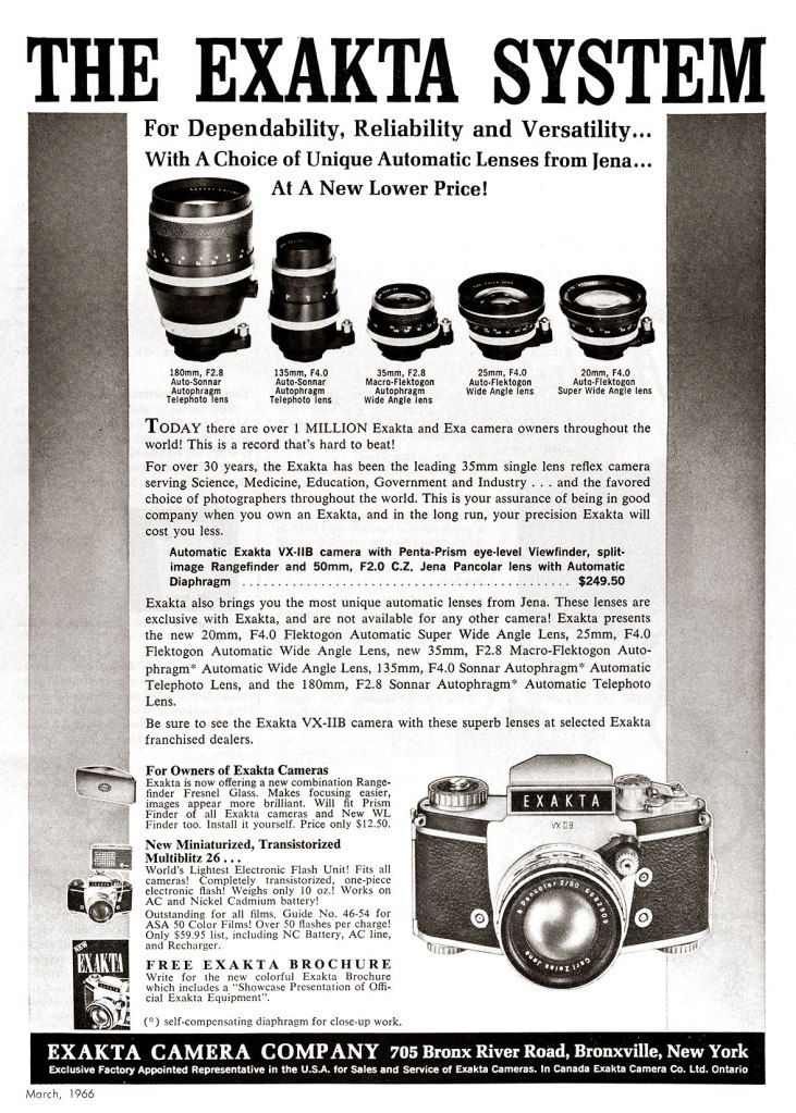1966 Exakta camera ad