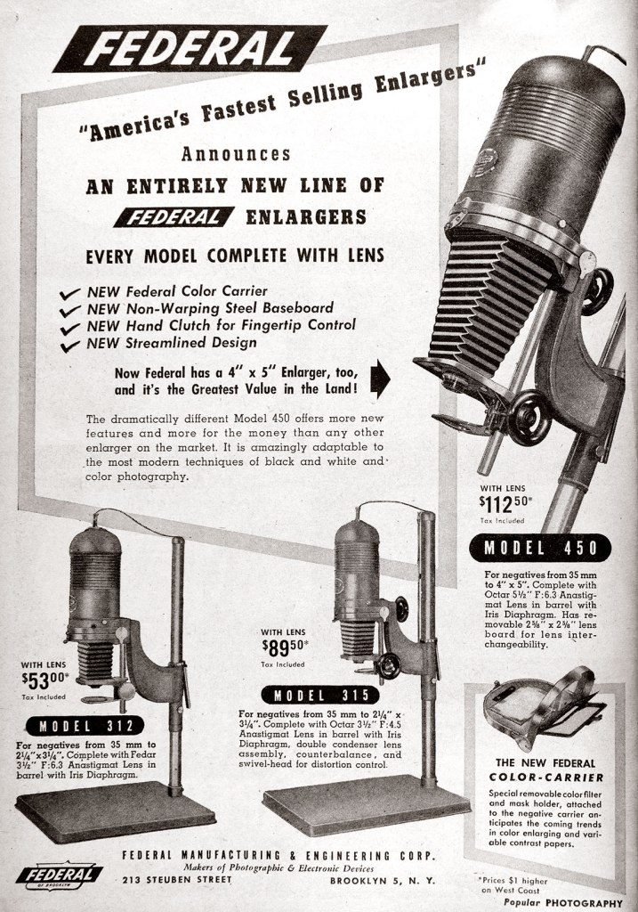 1947 Federal enlarger ad