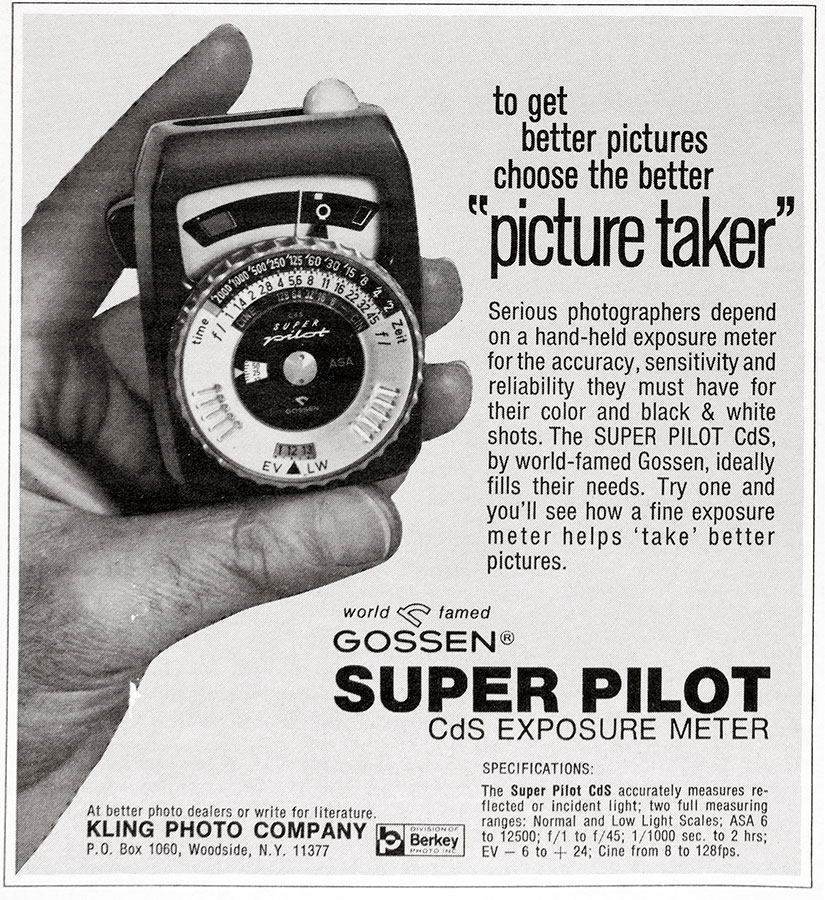 1974 Gossen Super Pilot ad