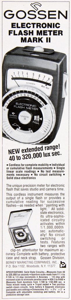 1976 Gossen Flash Meter ad