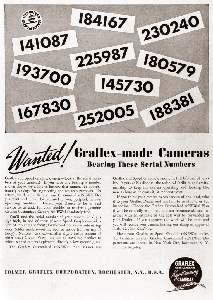 1942 Graflex camera ad