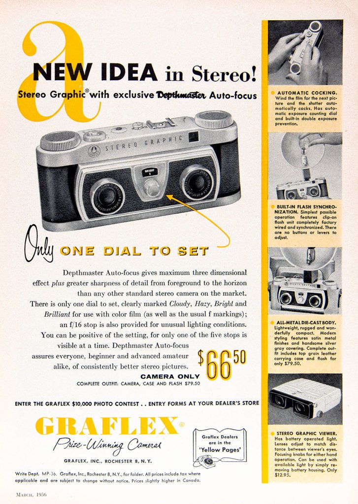 1956 Graflex Stereo Graphic ad
