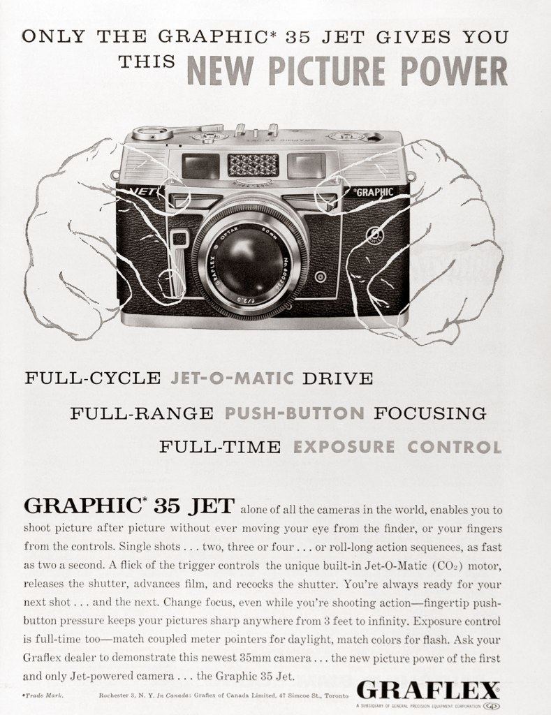 1961 Graflex Graphic 35 Jet ad