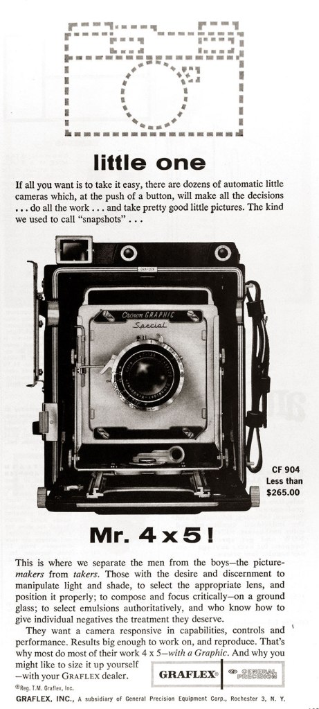 1963 Graflex camera ad