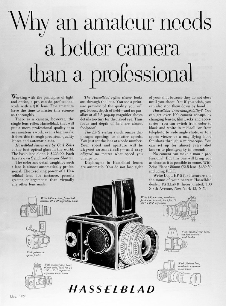 1960 Hasselblad ad