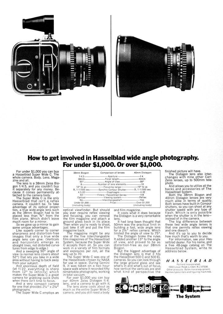 1971 Hasselblad ad