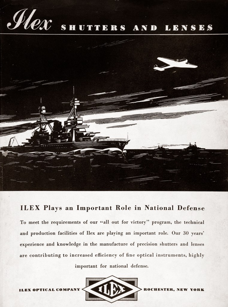 1942 Ilex shutters and lenses ad