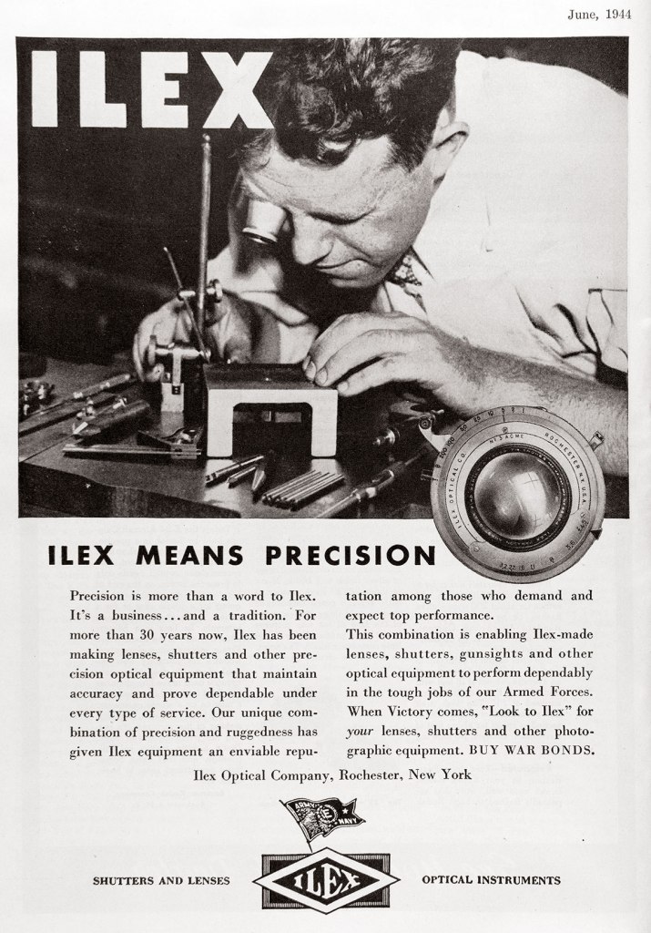1944 Ilex shutter ad