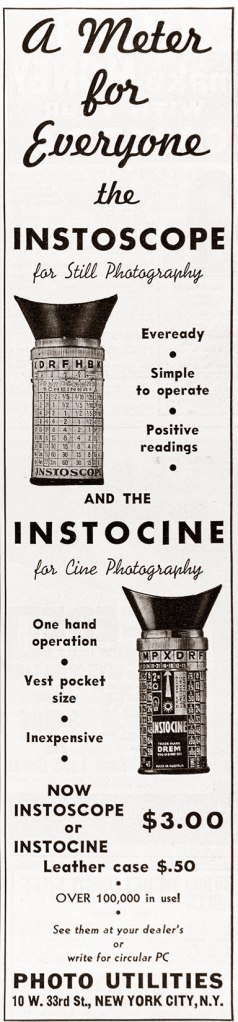 1939 Instoscope meter ad