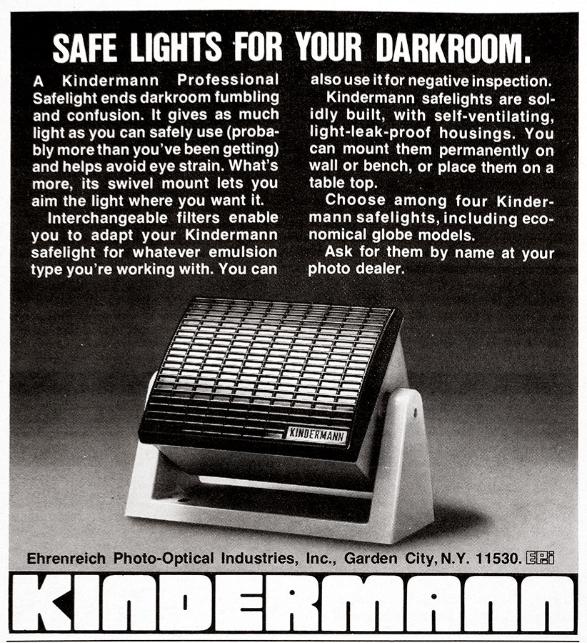 1974 Kinderman darkroom equipment ad