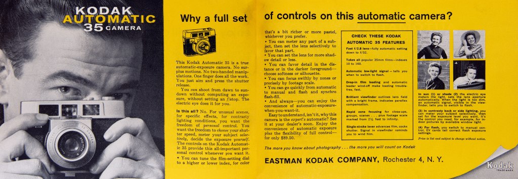 1960 Kodak Automatic 35 Camera ad