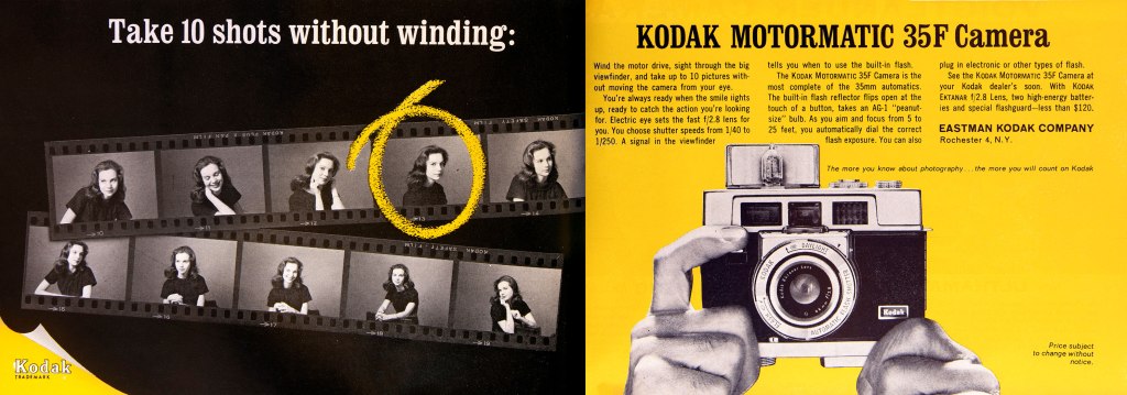 1963 Kodak Motormatic 35F camera ad
