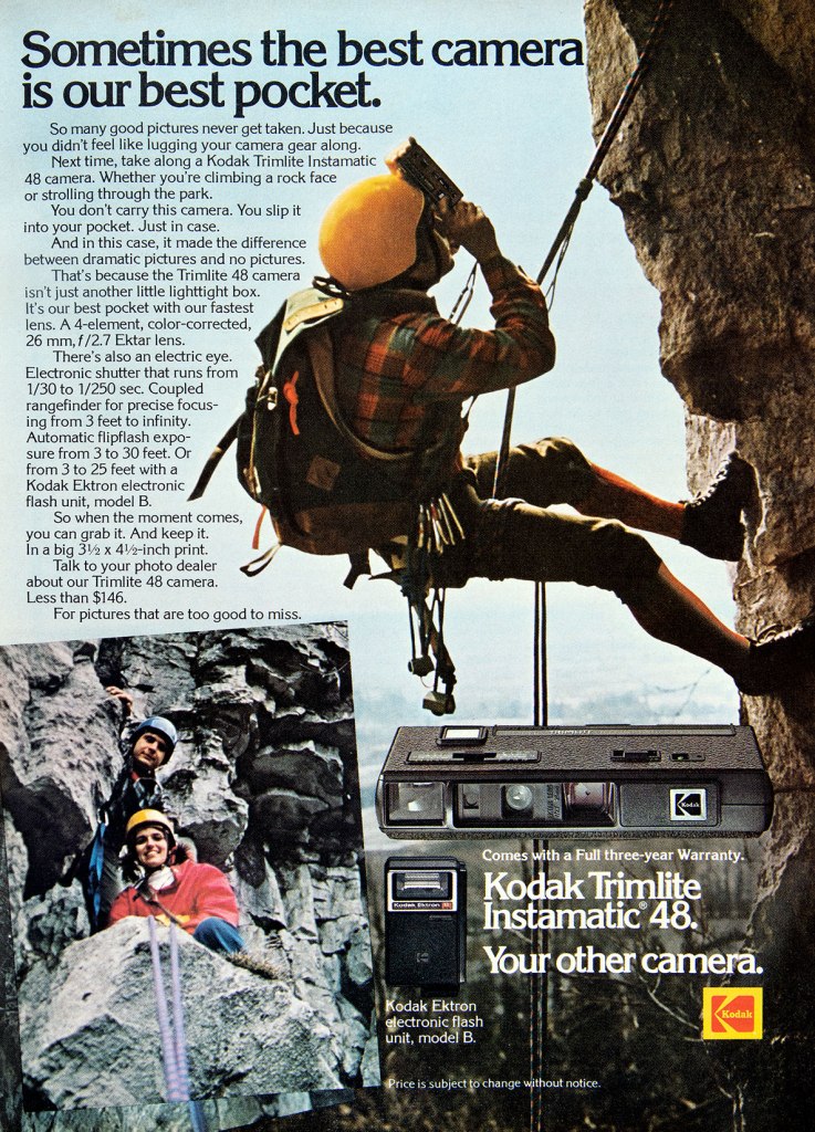1976 Kodak Instamatic 48 110 camera ad
