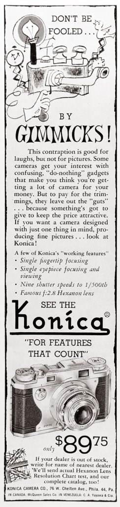 1955 Konica camera ad