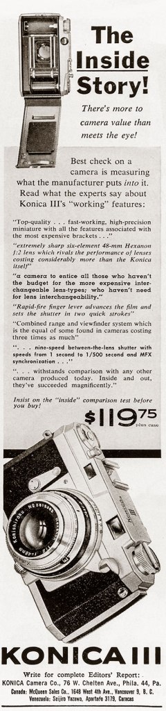 1957 Konica III ad