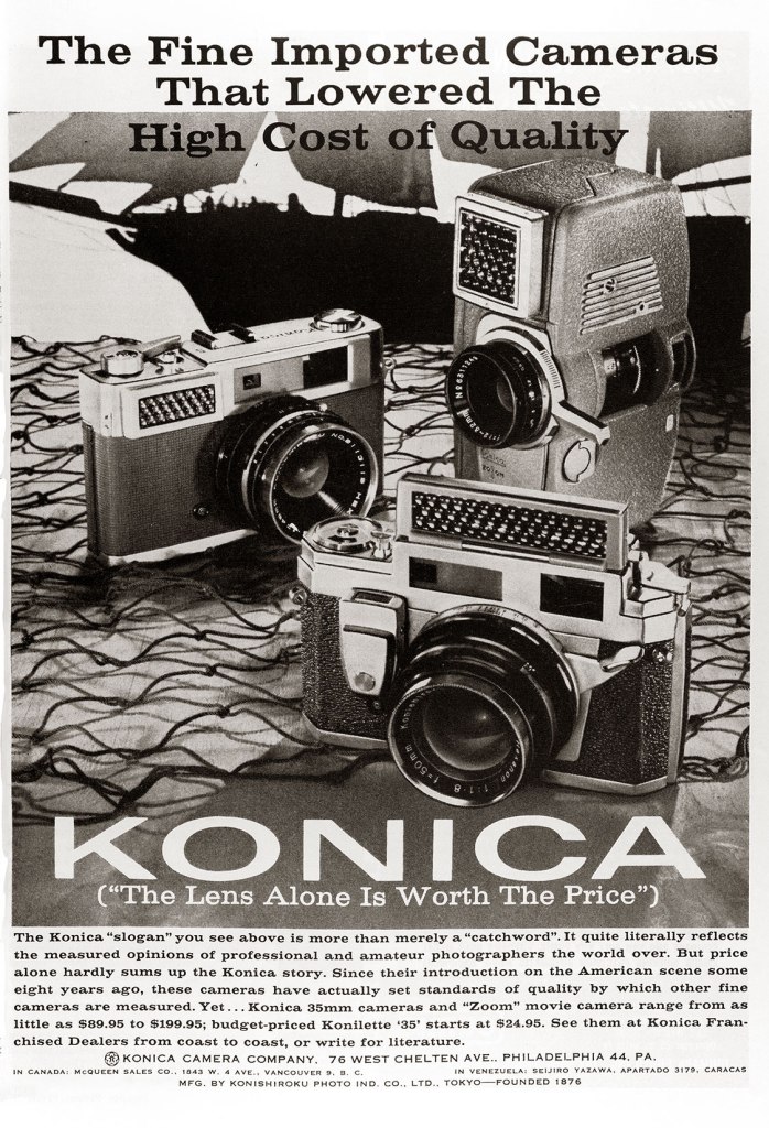 1960 Konica cameras ad
